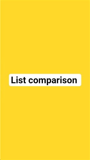 list comparison #python #coding #challenge
