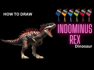 How to Draw Indominus Rex level 40 dinosaur from Jurassic World/Easy Step By Step/Jurassic world