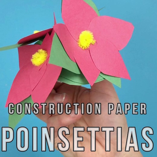 30K views · 141 reactions | Let your little one create these pretty paper poinsettias to decorate for the holidays! https://twitchetts.com/constructionpapercraftsforkids/ | Construction Paper Crafts for Kids | Facebook