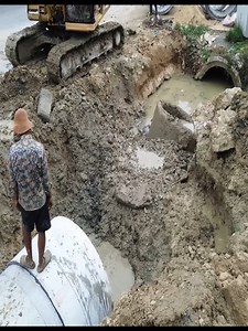 5.3K views · 48 reactions | Underwater Precision: Concrete Pipe Installation and Restoration in Drainage Systems part 03 | Chocolate | Facebook