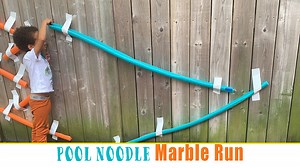 Pool Noodle Marble Run for Kids - Happy Toddler Playtime