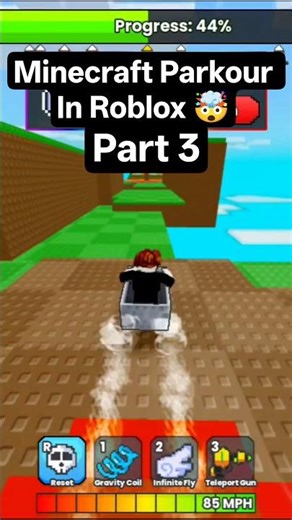 Insane Minecraft Parkour Adventure in Roblox! Part 3😲 #roblox #shorts #shortsfeed