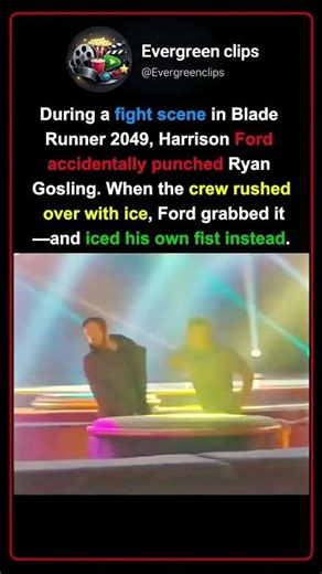 Harrison Ford Accidentally Hit Ryan Gosling #movie