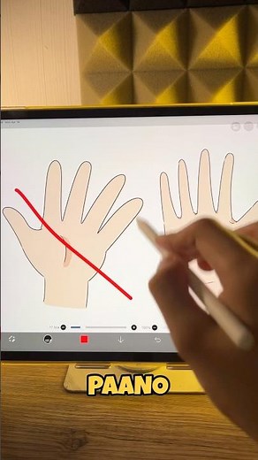 Easy Steps how to draw a Hand