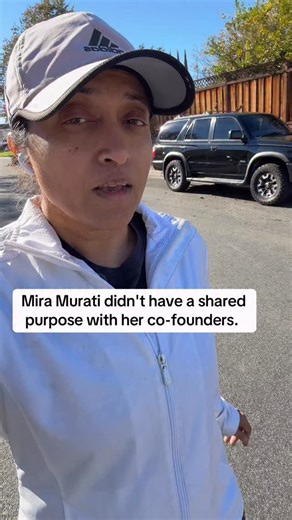 Vidya | Mira Murati didn’t have a shared purpose with her co-founders. Shared purpose is what holds teams together. #founder #entrepreneur #ai... | Instagram