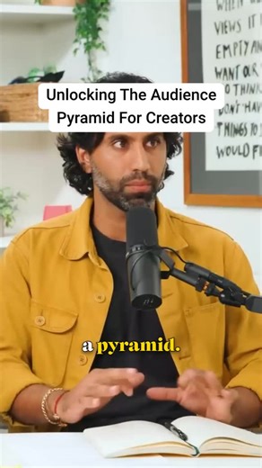@thepodbreakdown on Instagram: "The audience pyramid framework from this conversation with Cleo Abram is pure gold for creators. Think of your audience in three tiers: your core fans at the base, professional creators in the middle, and industry decision-makers at the top. That small group at the tip? They unlock the most doors. When evaluating opportunities like a Netflix deal, ask yourself: Who in that top tier would discover you there that wouldn't find you elsewhere? Sometimes it's not about