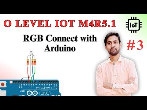 O Level IoT M4R5.1 | RGB LED Connection with Arduino @apkadost #apkadost #iot #olevel #education