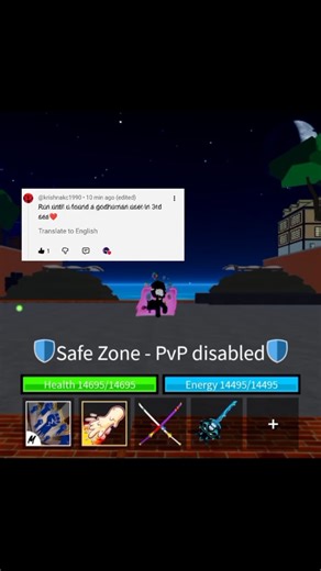 Running Until I Found a GodHuman User in Third Sea (Blox Fruits) #shorts #bloxfruit #roblox