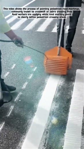 How Pedestrian Crosswalk Lines Are Painted #shorts