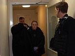 Dramatic moment officers arrest suspected female fraudster during dawn raid
