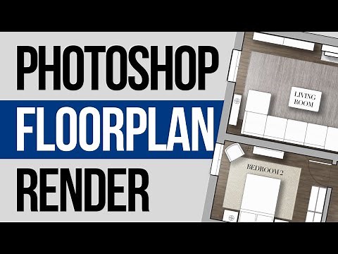 Photoshop Plan Rendering - AutoCAD Interior Design TUTORIAL