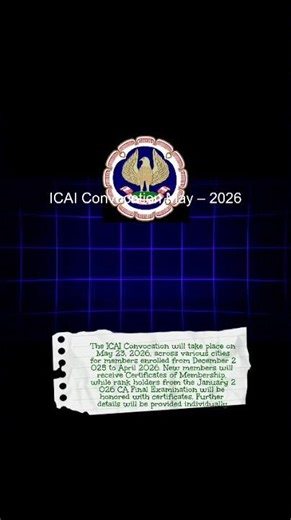 ICAI Convocation May – 2026