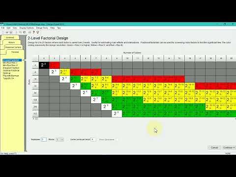 Full factorial and fractional factorial designs using design expert software