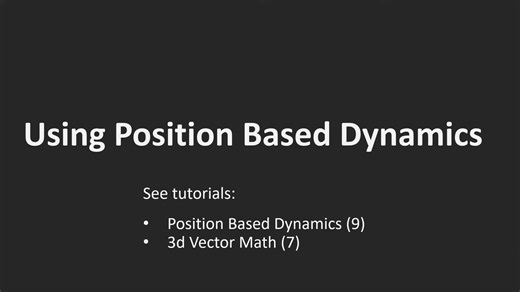 如何编写刚体模拟器，PBD/XPBD基于位置的物理模拟算法