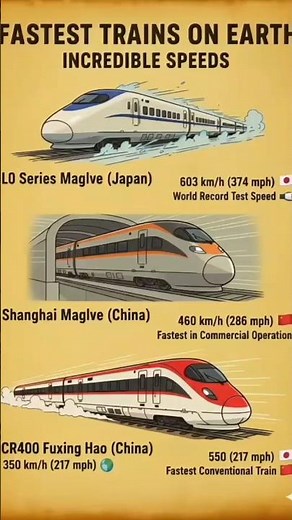 🚄 Fastest Train in The World 2025 🌎 | World’s Speed King Top 5 Fastest Trains Ever Built! steeltrain