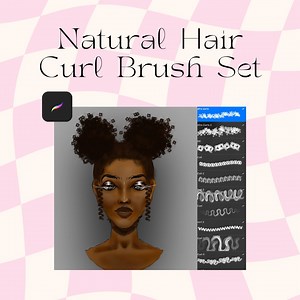 Procreate Curl Brush Set: Natural Hair Brushes (digital Brushes) - Etsy UK