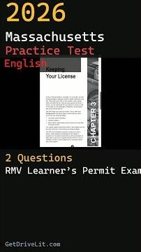 Massachusetts RMV Learner's Permit Exam Practice Test 2026 | 2 Questions