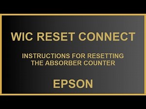 Instructions for resetting the absorber counter on Epson printers with the Wic Reset Connect program