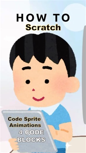 Animate Sprites in Scratch with 4 Blocks #shorts