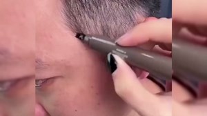 2025 New Microblading Eyebrow Pen, Waterproof 4-Tip Eyebrow Pencils for Women, Natural Magic Eyebrow Makeup Fine Stroke Contouring Pencil Long-Lasting Stay on All Day (Dark brown)