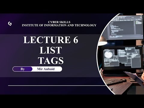 Lecture 6 || HTML || Web Development || Cyber Skills