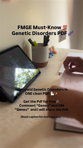 grow_med || fmge on Instagram: "High-yield Genetic Disorders in ONE clean PDF!📄✨ Perfect for FMGE revision—save it, share it, and start mastering the basics today.🧬 Here’s a single, simplified, exam-oriented PDF that compiles the most important conditions—clear, concise, and perfect for rapid revision. 🧬 What’s inside the PDF? • Autosomal dominant disorders • Autosomal recessive disorders • X-linked disorders • Trinucleotide repeat disorders • High-yield clinical clues • Mnemonics & quick poi