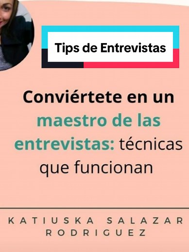 👥 𝐂𝐨𝐧𝐯𝐢é𝐫𝐭𝐞𝐭𝐞 𝐞𝐧 𝐮𝐧 𝐦𝐚𝐞𝐬𝐭𝐫𝐨 𝐝𝐞 𝐥𝐚𝐬 𝐞𝐧𝐭𝐫𝐞𝐯𝐢𝐬𝐭𝐚𝐬: 𝐭é𝐜𝐧𝐢𝐜𝐚𝐬 𝐪𝐮𝐞 𝐟𝐮𝐧𝐜𝐢𝐨𝐧𝐚𝐧. ✅ Las entrevistas laborales pueden llegar a ser un gran desafío para las personas, si éstas no se preparan para enfrentarlas. Aquí te comparto 𝟑 𝐭é𝐜𝐧𝐢𝐜𝐚𝐬 𝐞𝐟𝐞𝐜𝐭𝐢𝐯𝐚𝐬 para que puedas prepararte y destacar en tu próxima entrevista laboral: 👂🏻𝐄𝐬𝐜𝐮𝐜𝐡𝐚 𝐀𝐜𝐭𝐢𝐯𝐚𝐦𝐞𝐧𝐭𝐞: Prestar mucha atención a las preguntas y comentarios que realice el recluta