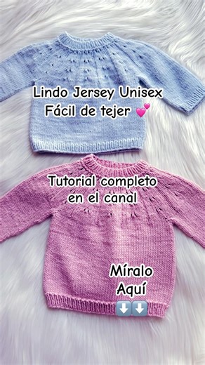 Te va encantar 😍 Jerseysito de Bebe super facil NUEVO TUTORIAL dos agujas #crochetforbaby #shorts
