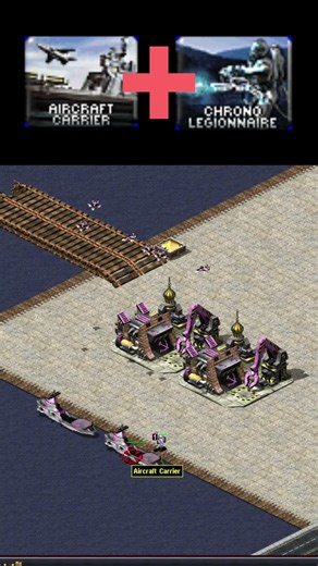 Aircraft carrier + Chrono legionnaire = faster attack #redalert2 #yurisrevenge #commandandconquer