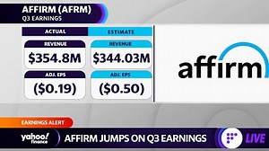 Affirm stock climbs higher after third-quarter revenue beat