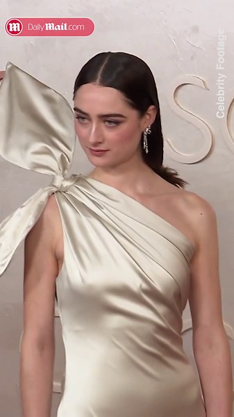 Raffey Cassidy rocks a satin gown for 2025 Oscars appearance