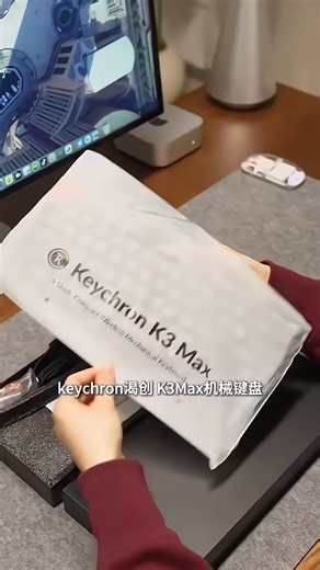 keychron渴创 K3Max 苹果专供键盘 机械键盘 无线三模键盘 QMK/VIA开源改键 客制化键盘 轻薄机身游戏办公 K3Max- 可插拔 RGB