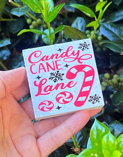 Christmas Candy Cane Lane Xtra Mini Glitter Sign Tiered Tray Decor - Etsy