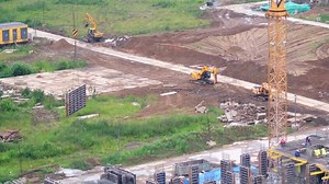 Construction of modern high-rise residential buildings