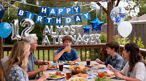 12th Birthday Decorations for Boys, Almost a Teenager Balloons 12th Birthday Banner Number 12 Foil Balloons for 12 Years Old Birthday Anniversary Supplies Boys(12th Black)