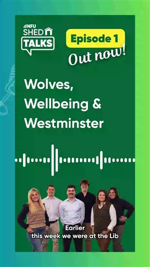 Shed Talks episode one is ready to listen to! 🎙️ Join Bizza Walters and Luke Cox as they unpack the latest farming news before diving into resilience on farm and mental wellbeing with young farmers Hannah Jackson and Oliver Collingham. Plus, get insight from the NFU’s team on political developments in Westminster, and hear a powerful story from a Californian cattle rancher facing a wildlife challenge. Watch or listen now on Spotify, Apple Podcasts or the NFU app 👉https://ow.ly/EU9K50X6jf6 #She
