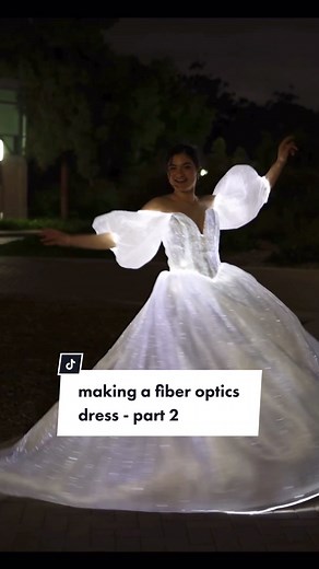 making a fiber optics dress (aka a dress out of light up fabric)⚡️this is part 2 - making the top & finishing the dress!!! #diy #fashion #sewing