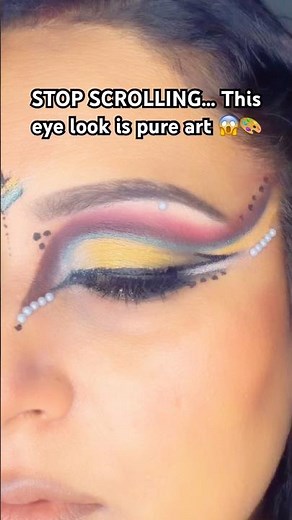 Colorful Cut Crease Eye Makeup That Looks Like Art 🎨