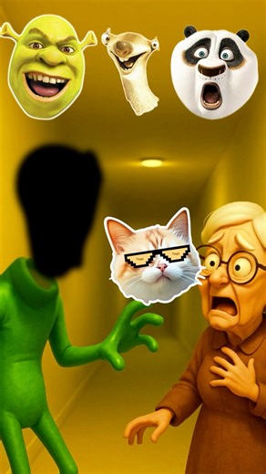 GUESS REAL HEAD of GRANDMA 👵😱 | Funny Hallway Game part #1 #shorts