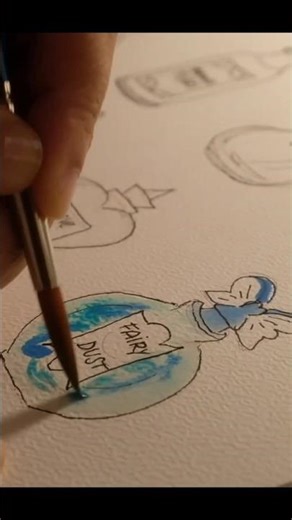 painting with watercolors witch potions ink drawings🧪 #art #painting #halloween #watercolor
