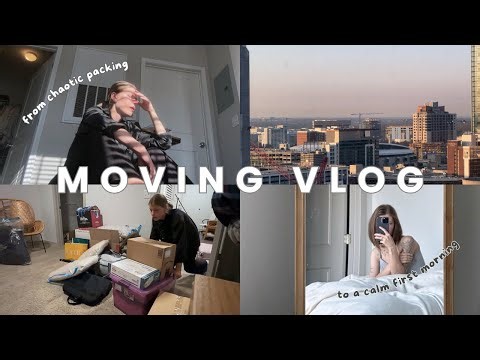 Moving Day Vlog | Chaotic Packing, High Rise Move In + First Morning in My New City Apartment