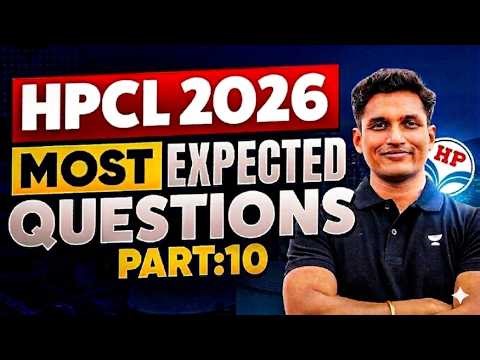 HPCL Recruitment 2026 | Most Expected Questions #10 | HPCL Exam Preparation | Mayank Sahu Sir