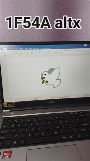 1F54A + altx = 🕊️ | watch till end | #shorts #computer #windows #exceltricks