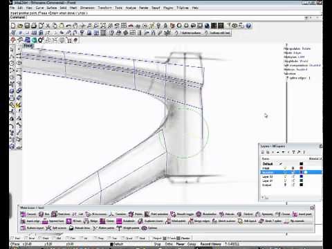Build a bike frame using T-Splines for Rhino