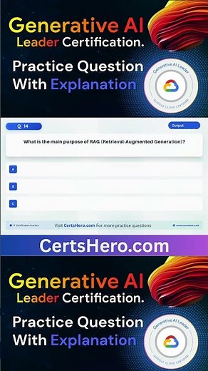Google Generative AI Leader Certification Practice Test 2025 | Google AI Leader 20 MCQs