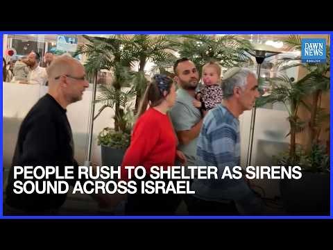 People Rush To Shelter As Sirens Sound Across Israel | US-Israel War On Iran