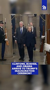 All living presidents arrive at the Capitol Rotunda, continuing the tradition of honoring the peaceful transfer of power🇺🇸 #obama #clintons #bushes #inauguration #usnews | WUSA 9