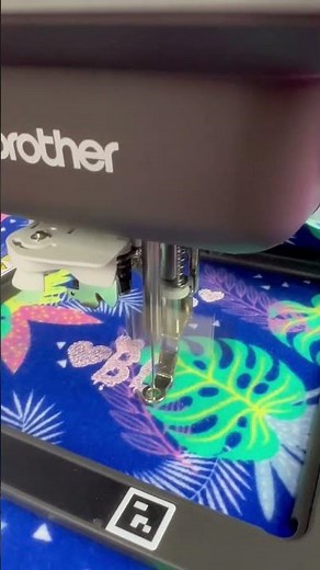 Testing out the $499 #BrotherSkitch #embroiderymachine operated by the #Artspira app 🧵 #embroidery