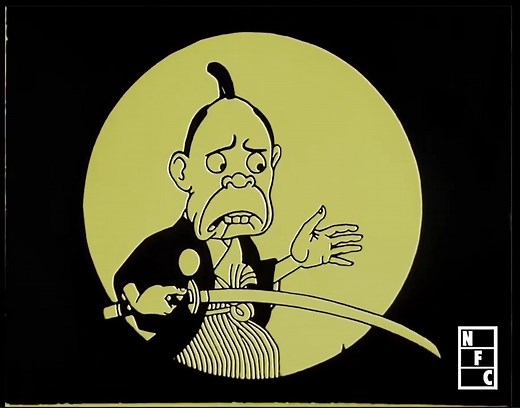 Created by Jun'ichi Kōuchi in 1917, The Dull Sword, or Namakura Gatana, is a short comedic anime that was thought to be lost media until its rediscovery in an Osakan antique shop by an employee in March 2008. The 4-minute silent short tells a story about a foolish rōnin's purchase of a dull-edged sword and subsequent attempts at tsujigiri (the testing of a new katana's effectiveness by attacking a human opponent/victim). | The Yurei