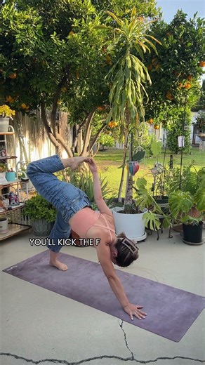 Ready to challenge your down dog? #creativeyoga #yogaflow #yogastrength